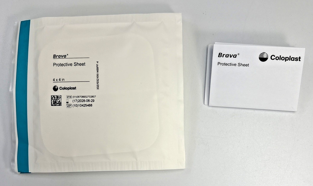 8 Coloplast 032105 Brava® Protective Sheets 4" x 4" Exp 2028