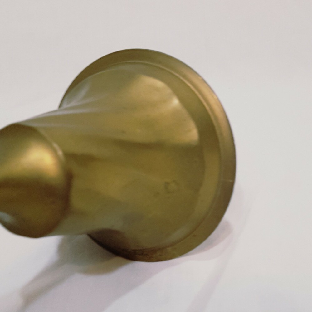 Vintage Brass Bell with Clapper Swirl Pattern 7"