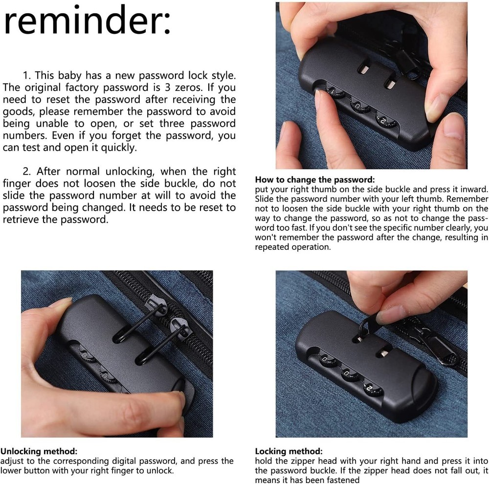 Oxford Document Organizer with Safe Code Lock Storage Pouch Credential Bag Dipl