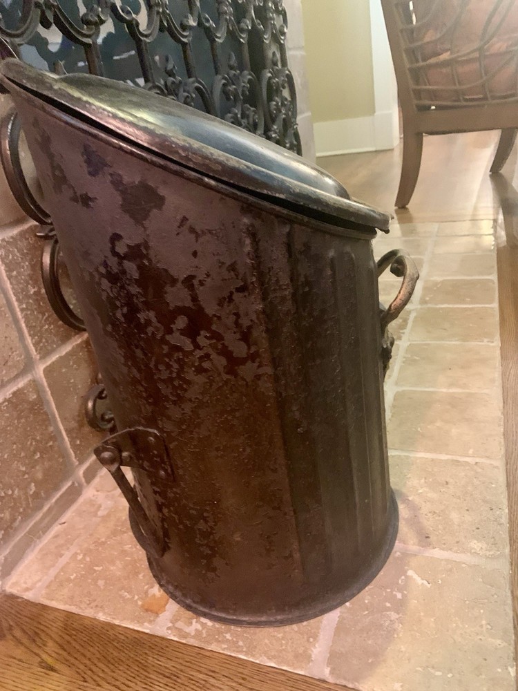 Antique Fireplace Coal Bin Hod wood