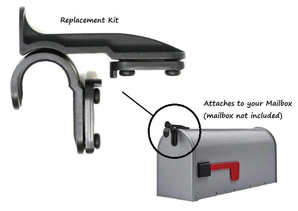 2 Pack Mailbox Plastic Latch Set Repair Kit for Solar Group Mail Box Black