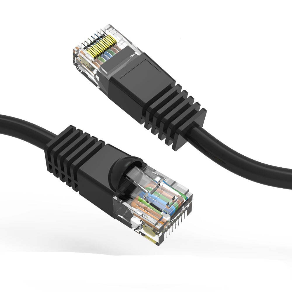 3Ft CAT6 UTP Ethernet Network Booted Cable Black
