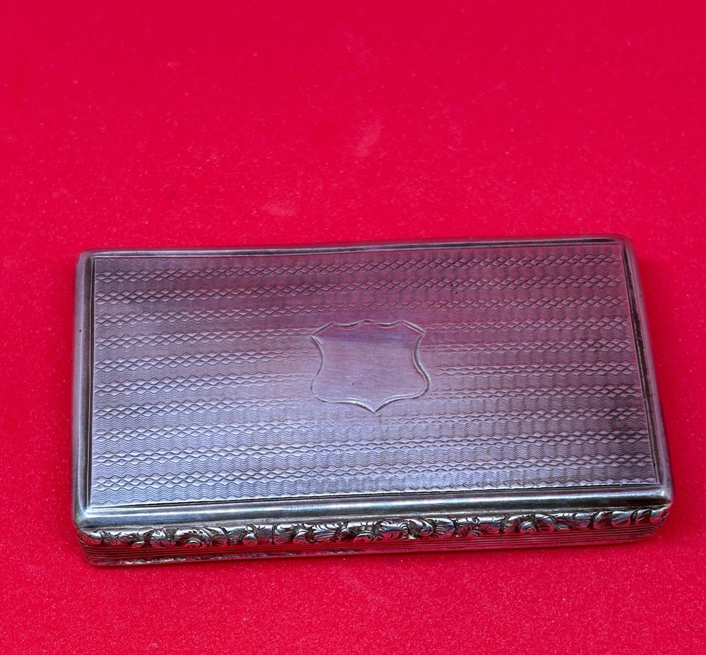 Heavy solid sterling silver antique snuff box 1840 79.5g 2.5OzT