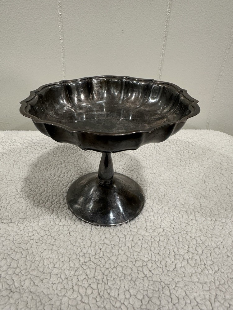 Antique Silverplate Chippendale Compote