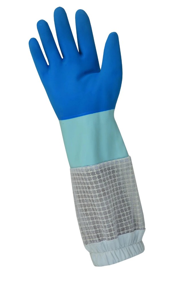 OZ ARMOUR Rubber Gloves with Three-Layer Mesh Ventilation