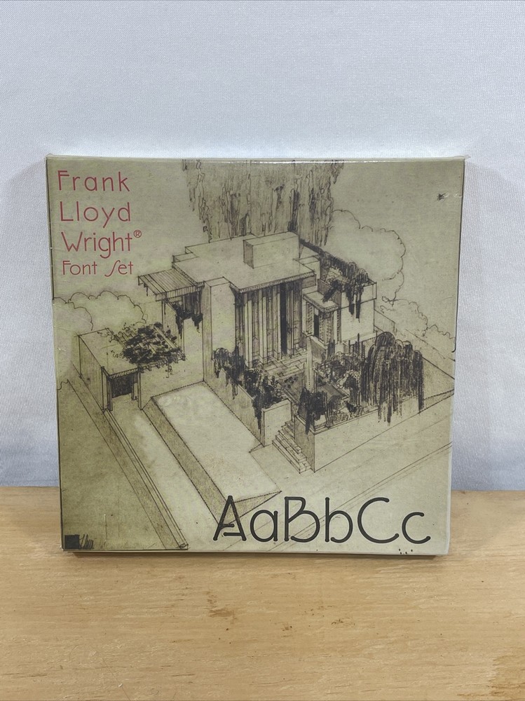 Frank Lloyd Wright Computer Font Set Floppy Disk. SEALED for Mac.  1999. RARE