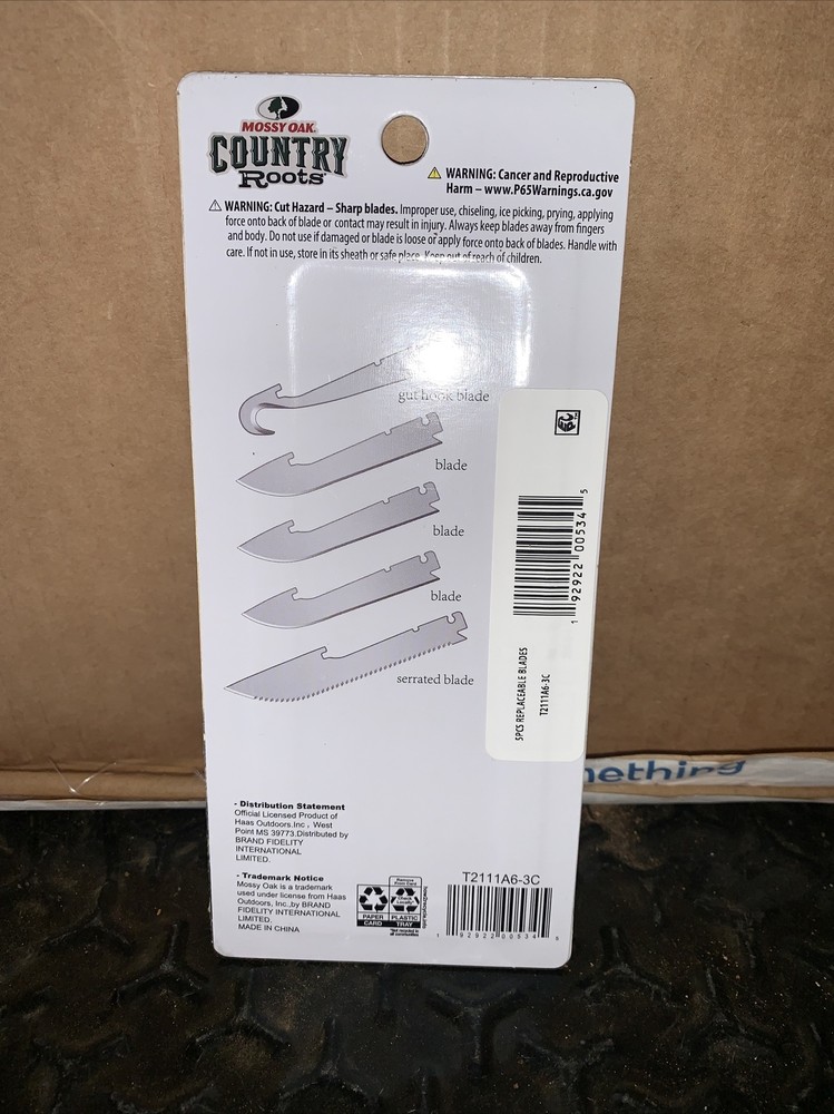 Mossy Oak Country Roots 5pc Replaceable Blades.