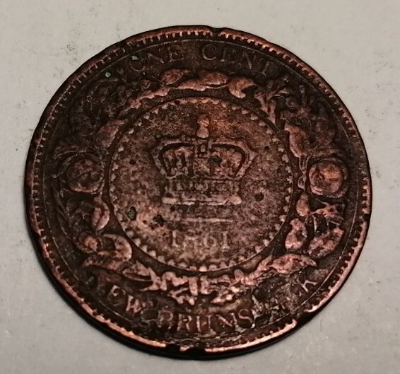 New Brunswick 1 Cent Coint 1861