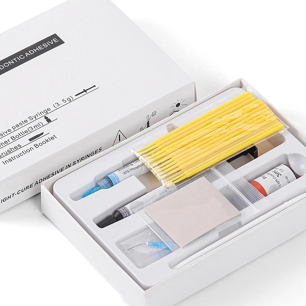 Dental Orthodontic Light Cure Brackets Mini Adhesive Bonding System Kit
