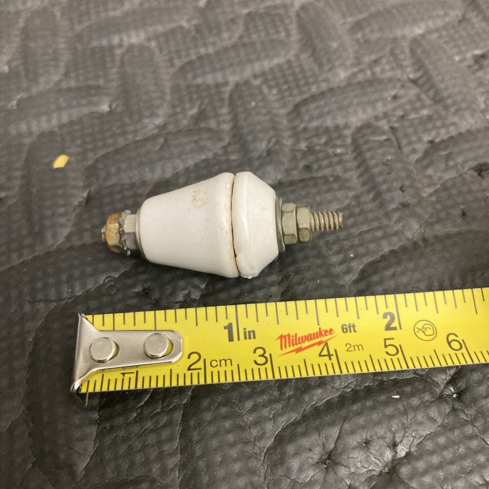 VINTAGE FEED THRU CERAMIC INSULATOR