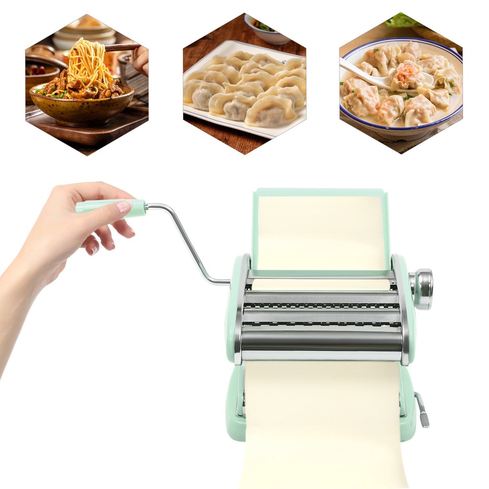 Manual Pasta Maker Machine 6 Adjustable Thickness Settings Lasagna/Dumpling Skin