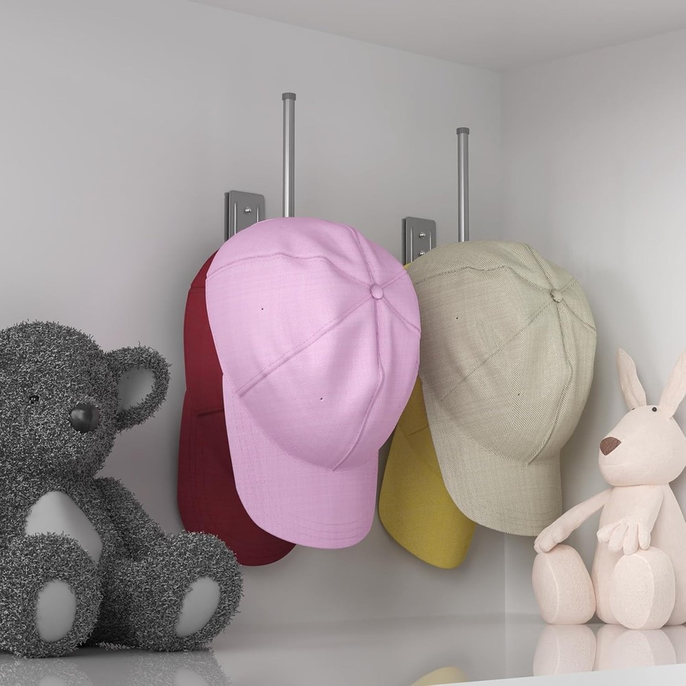 Space-Saving 6-Inch Hat Holder Set - Stylish Baseball Cap Storage Solution
