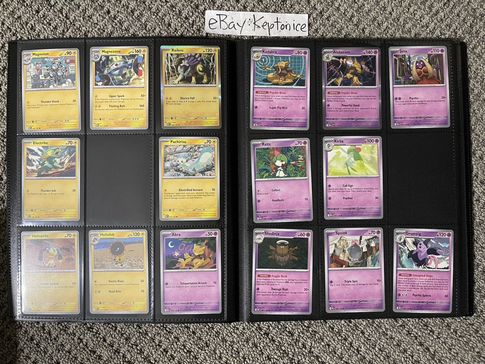 Pokemon TCG MEGA EVOLUTION NEAR COMPLETE BASE MASTER SET w/Binder