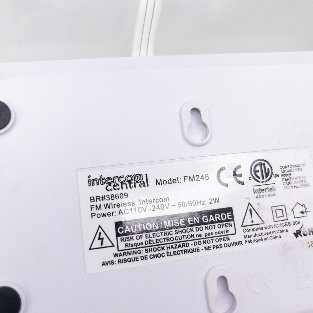 Intercom Central FM246 BR#38609 FM Wireless Intercom Four Channels