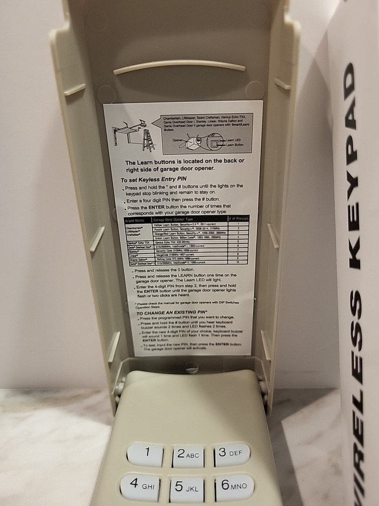 Universal Garage Door / Gate Keypad Used.