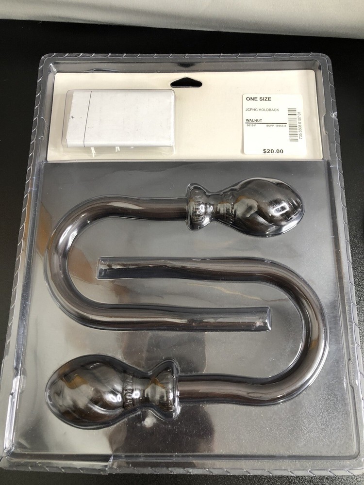 JCPenny Home Collection Scarf Holders/Holdbacks Walnut NEW & USED BUNDLE!