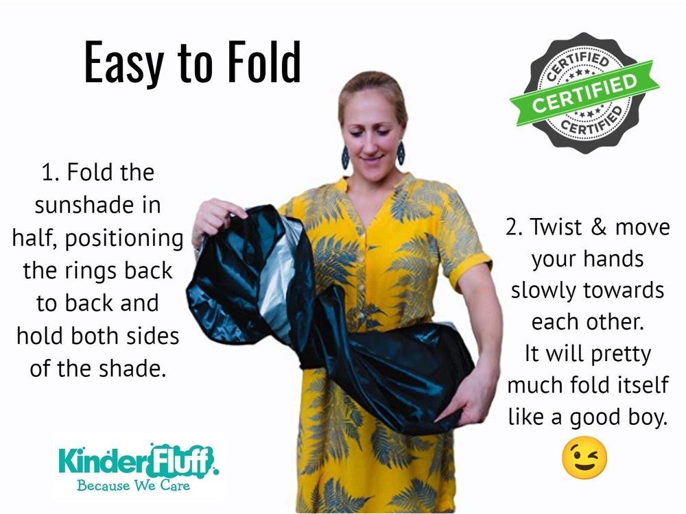 Kinder Fluff 1 Panel Windshield Sunshade-certified-Blocks 99.87% UVR (Standard)