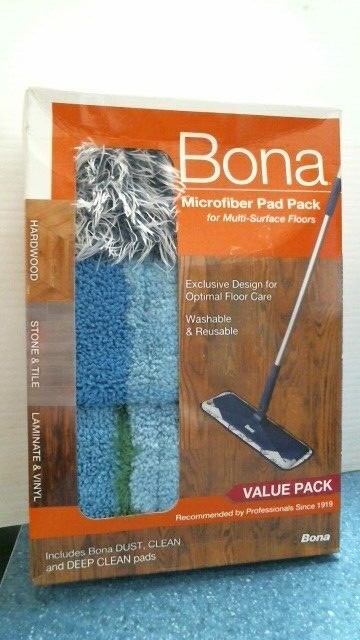 Bona Multi-Surface Microfiber Pad Pack  3 Pack  (AX0003496)  FS