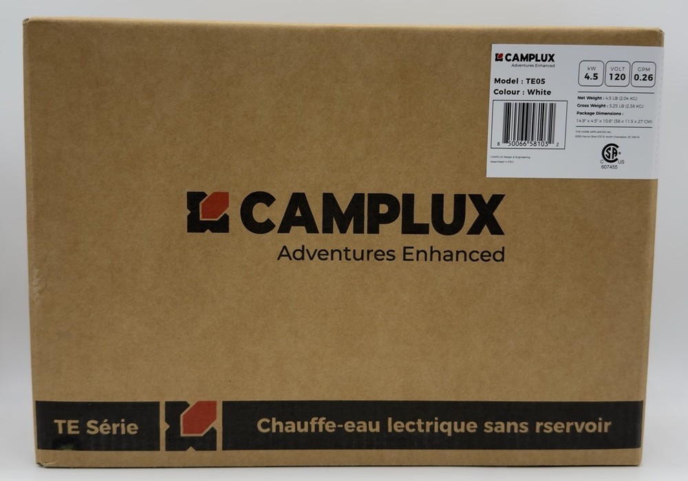 Camplux 4.5kW Electric Tankless Water Heater Instant Hot Water LED Display NEW