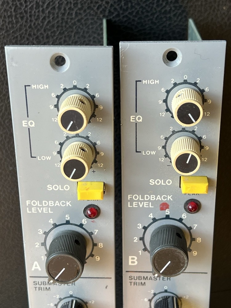 pair vintage 1982-83 Neotek Series I submaster fold-back console strips modules