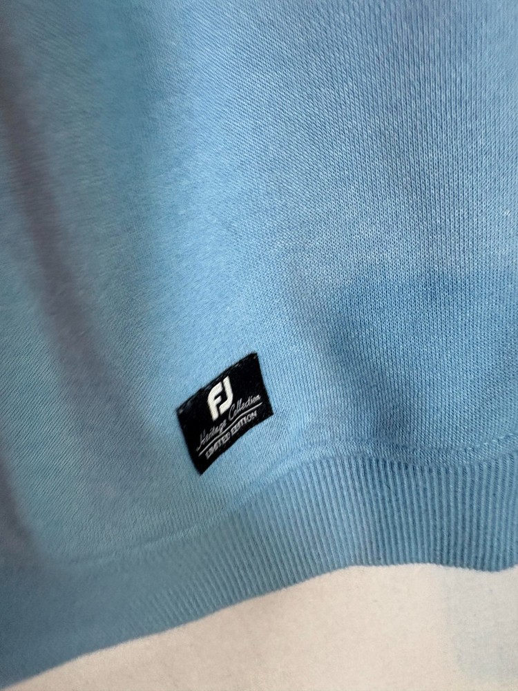 Footjoy Heritage Collection Limited Edition Half Zip Pullover Men's Large Blue