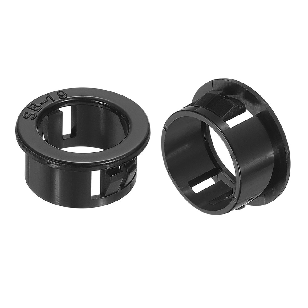 50Pcs 18.8mm Cable Snap Bushing Grommet Protector, Round Bushing Grommet, Black