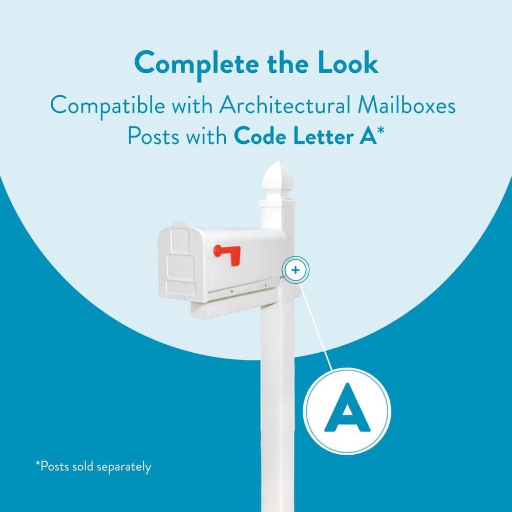 White Mailbox Deluxe Polybox Durable & Best Rust-proof Polymer Post Mounted New