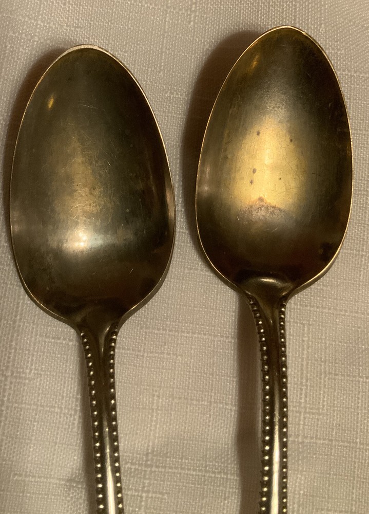 Oneida Leota Pattern 2 Teaspoons Extra Coin Silver Plate