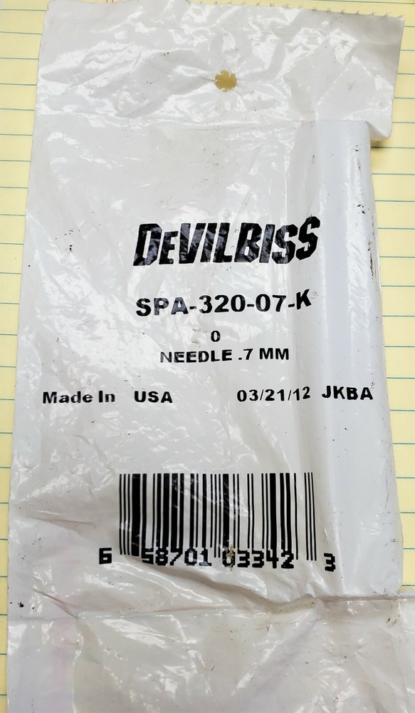 DEVILBISS - 0.7mm NEEDLE - SPA-320-07-K NEW  [OF16]