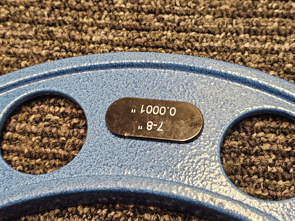 Fowler 210451812 Outside Micrometer, 7-8" Range, .0001" Blue