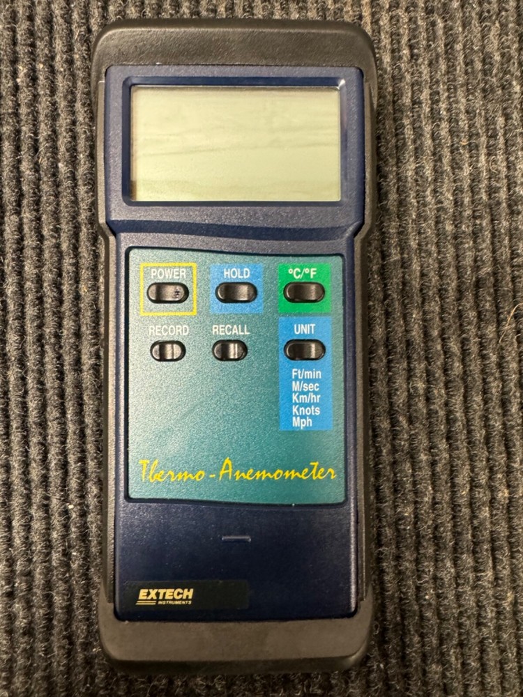 Extech Instruments CFM Thermo Anemometer With Vane And Case