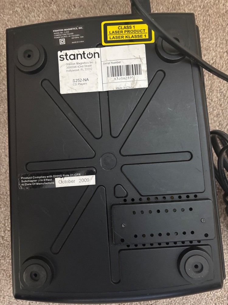 Stanton S-252 CD Player Professional DJ W/ Pitch Control Table Top