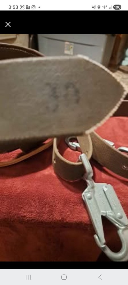 Bashlin Industries Inc. Linemans Climbing Belt & Strap Size D30