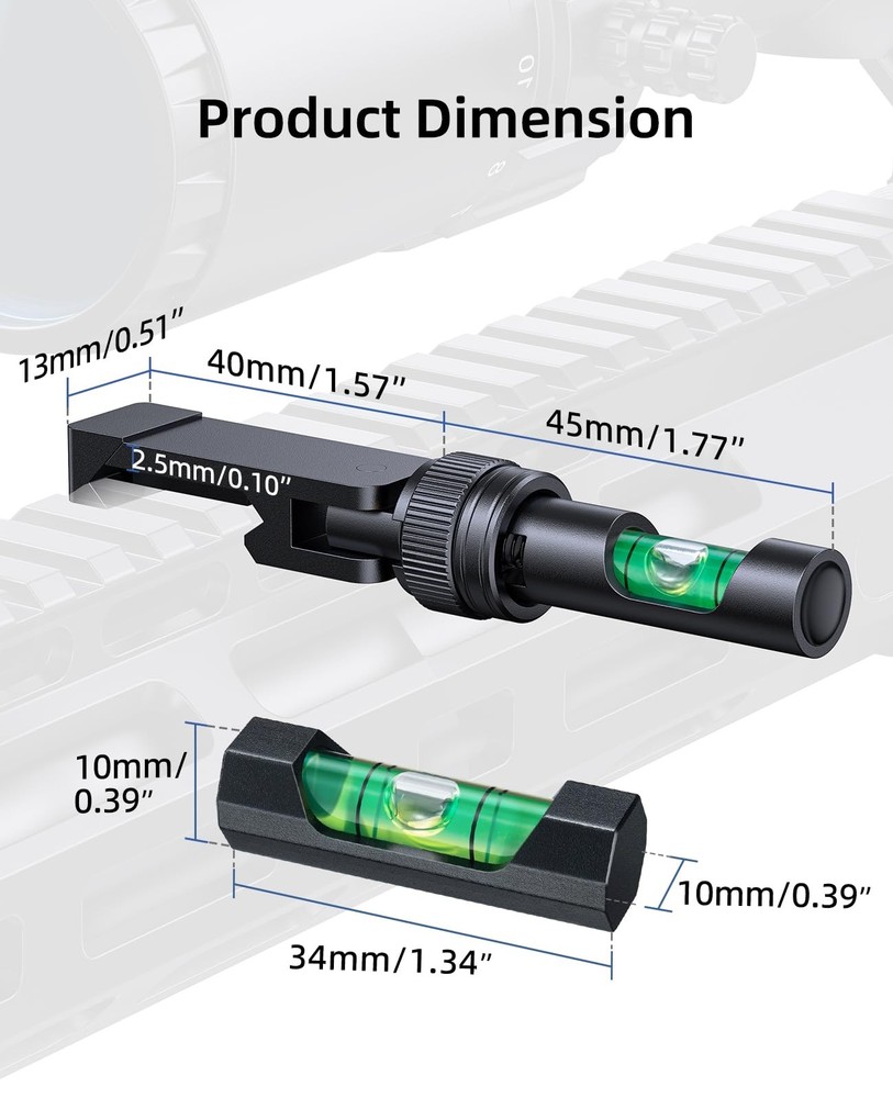 EZshoot Scope Leveling Kit with a Magnetic Level Precision Black