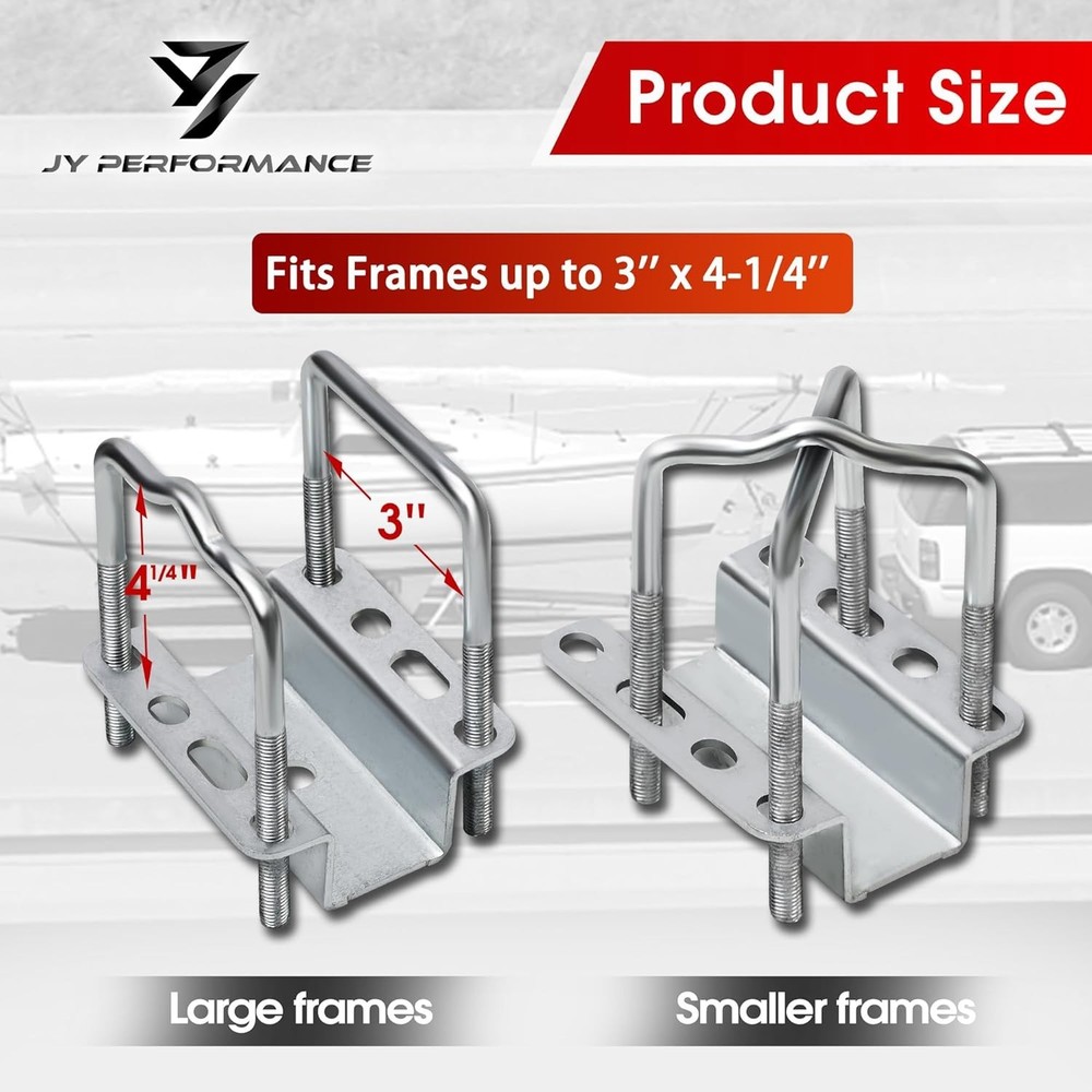 Boat Trailer Guide-Ons, 40"/48" Adjustable, 2PCS Rustproof Electro-Galvanized St