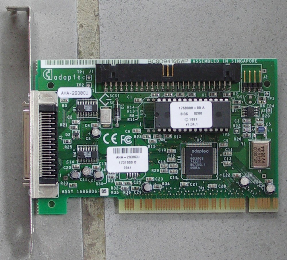 Adaptec AHA-2930CU PCI SCSI Controller Adapter 50 pin