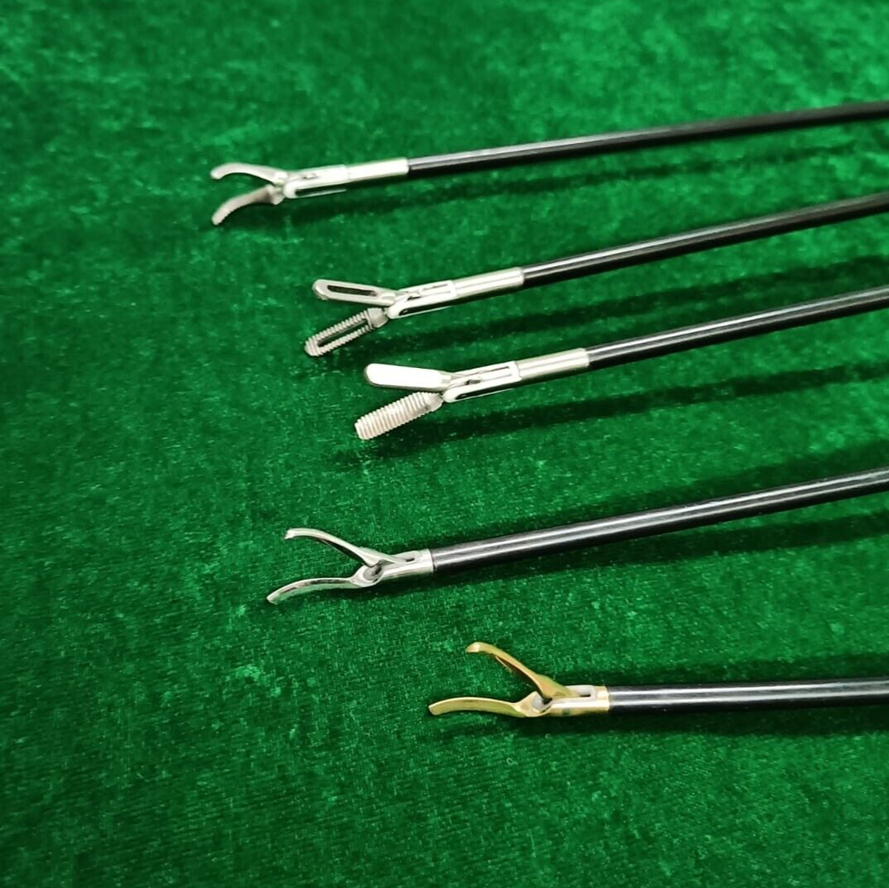 5pc Laparoscopic Bipolar Forceps & Sealer Cutter 5mmx330mm with Cable Reusable
