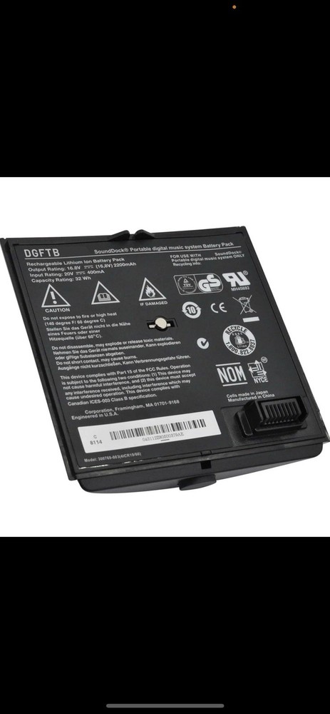 New Black Battery Replacement Bode Compatible Sanddock Digital Music System Sand