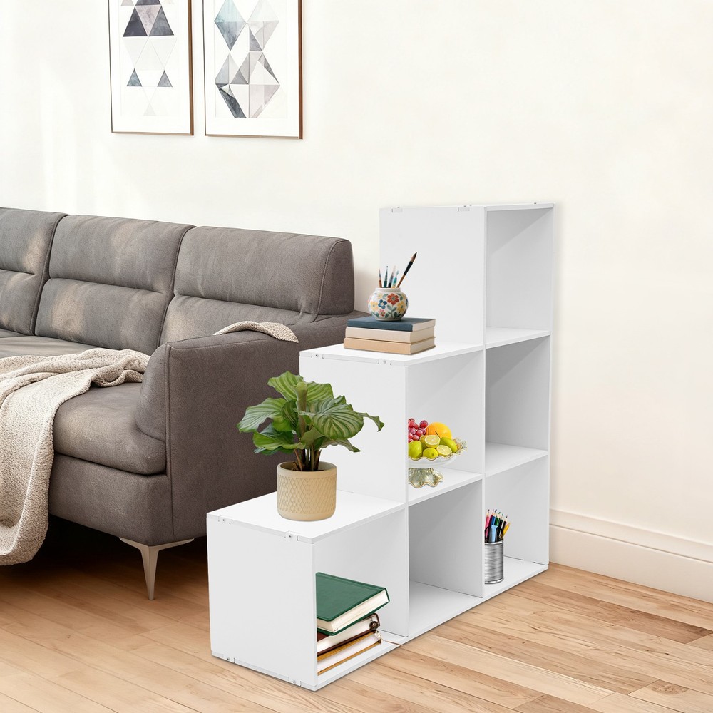 6-Cube Storage Organizer, Bookcase, Display Compartment, Open Back, Home Office