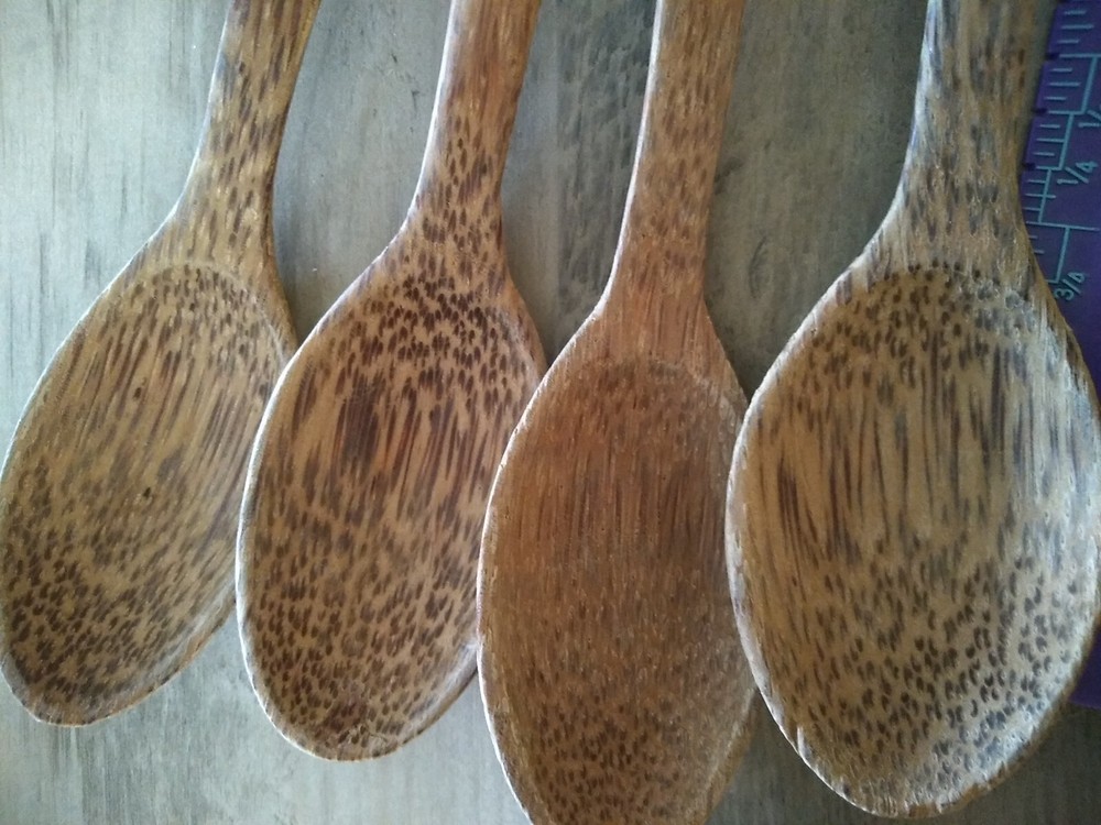 Coconut Wood Hand Carved Teaspoons