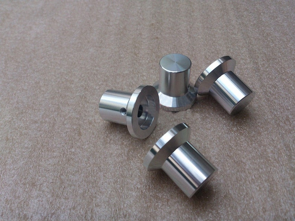 1 PCS Gloss silver 25*17*22 Aluminum amplifier solid Volume potentiometer knob