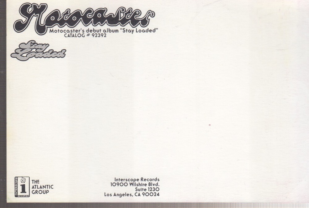 motocaster postcard for stay loaded