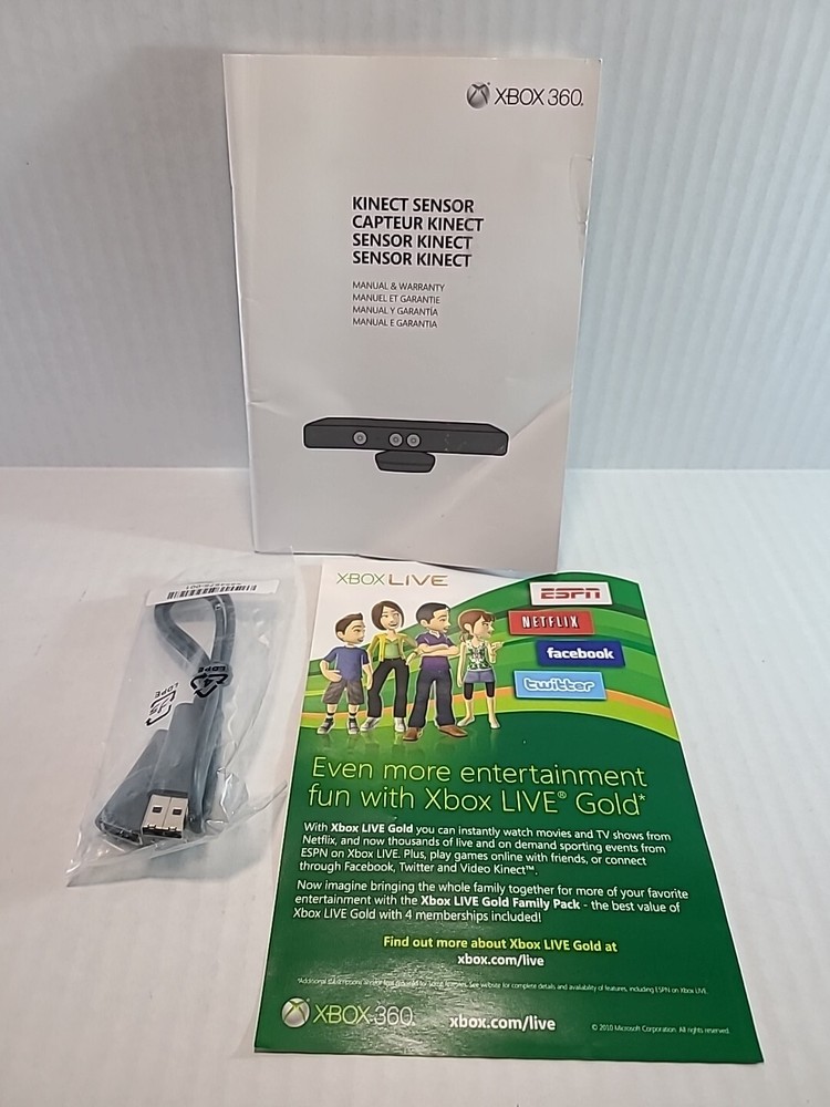 Microsoft 1414 Xbox 360 Kinect Sensor Bar Only - Black - Tested Working