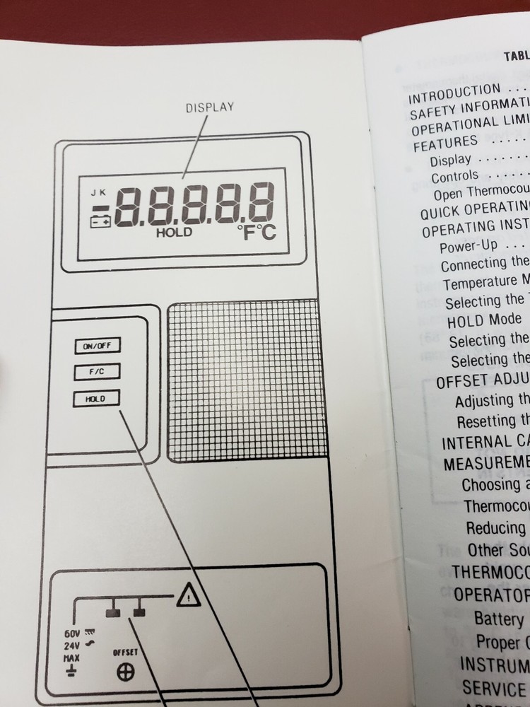 51 K/J Thermometer Operators Manual Fluke