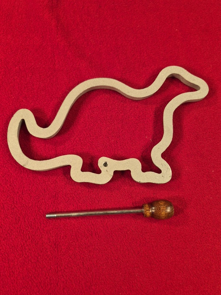 Cast Iron Dinosaur Shaped Pancake Cookie Mold With Removable Handle