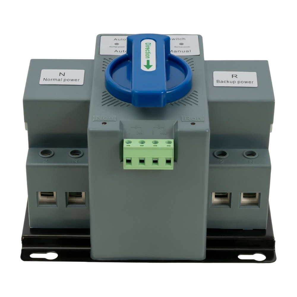 63A ATS Dual Power Automatic Transfer Switch for Generator Changeover Switch 2P