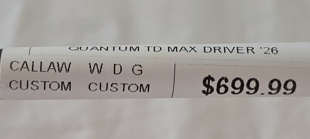 New Authentic Callaway Quantum Triple Diamond Max 9 Stiff Right Handed Driver