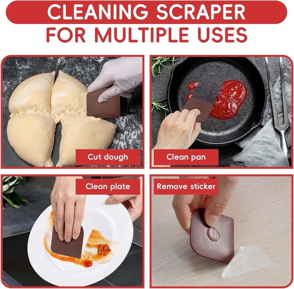 Pan Scraper, 5 Pcs Pot Scraper, Pan Scraper Plastic, Multifunctional Scraper Too