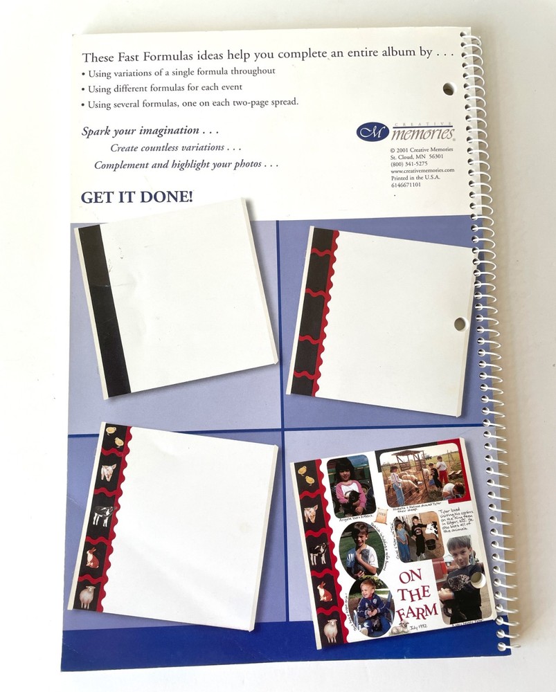 Creative Memories Fast Formulas Page Layout Idea Book Fast Formulas w/bonus