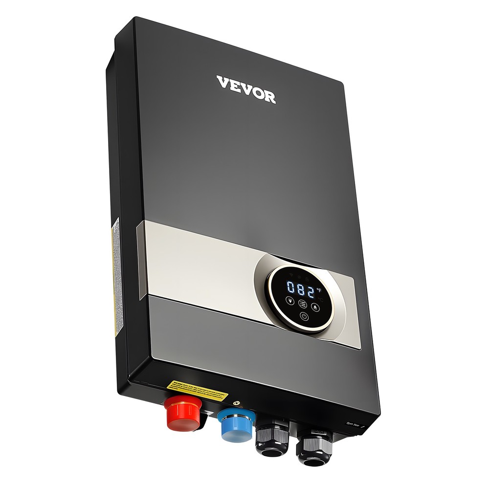VEVOR 27kW Tankless Electric Water Heater Instant Hot with LCD Touch Child Lock